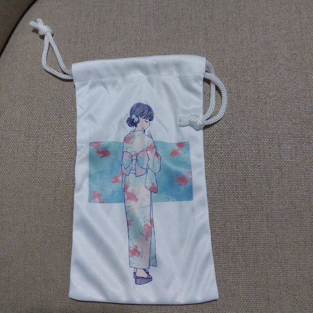 Haru no Niji no Soushiki Small Thin Drawstring Bag Beautiful Lady In Kimono